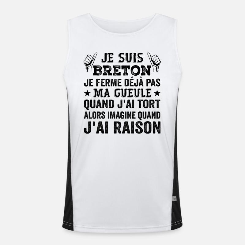 I'm Breton Men's Functional Contrast Tank Top 