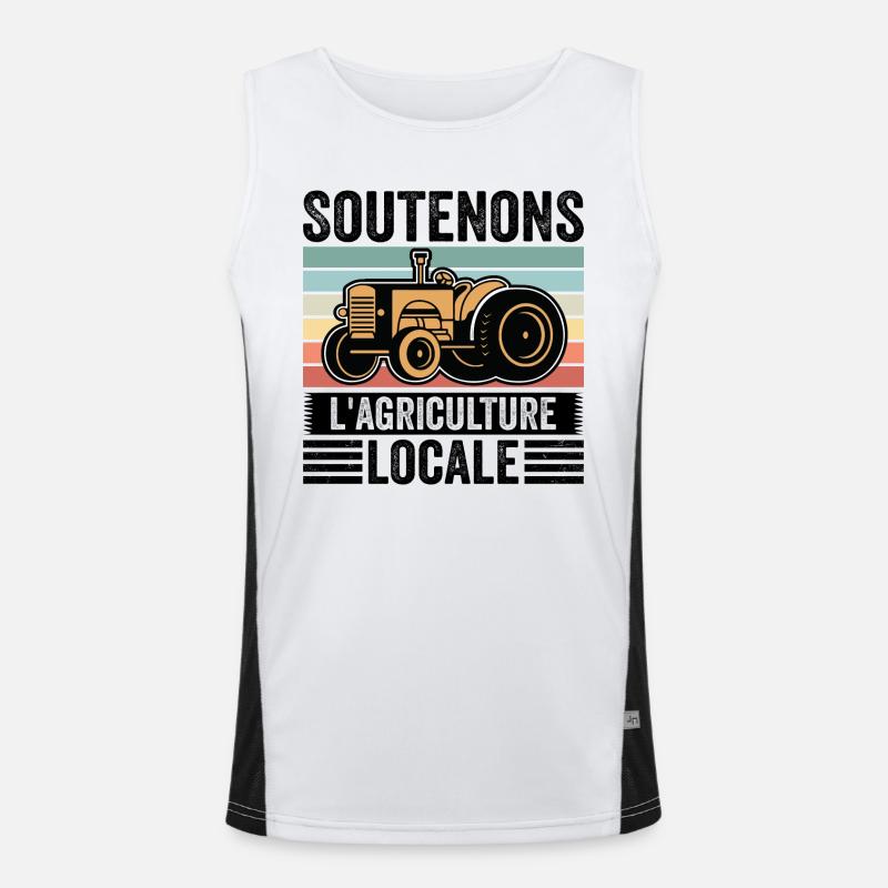 Let's support local agriculture Men's Functional Contrast Tank Top 