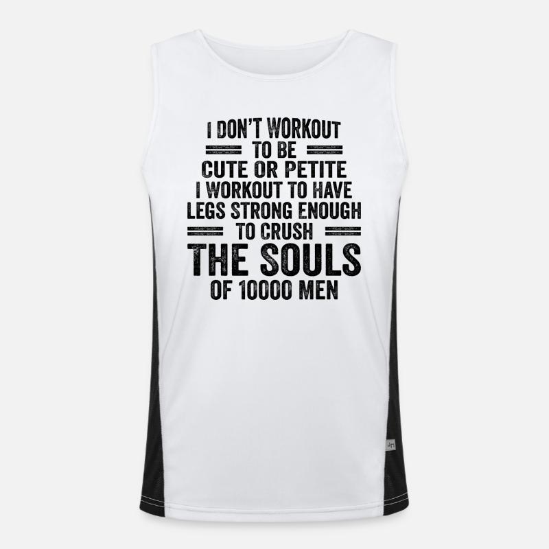Ich trainiere nicht, um süß oder zierlich zu sein - Workout Funktionelles Kontrast-Tank Top für Männer 