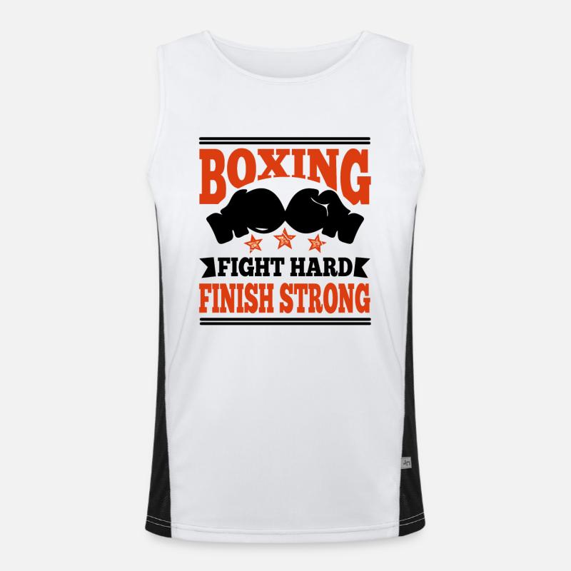 Boxe Citation Boxe Combat dur Finition Boxeur fort Débardeur respirant contrasté Homme 