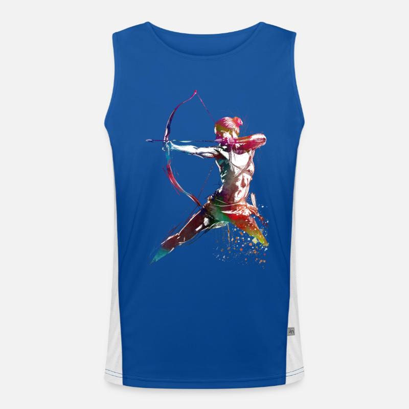 Bogenschießen Sport Kunst #archery Funktionelles Kontrast-Tank Top für Männer 