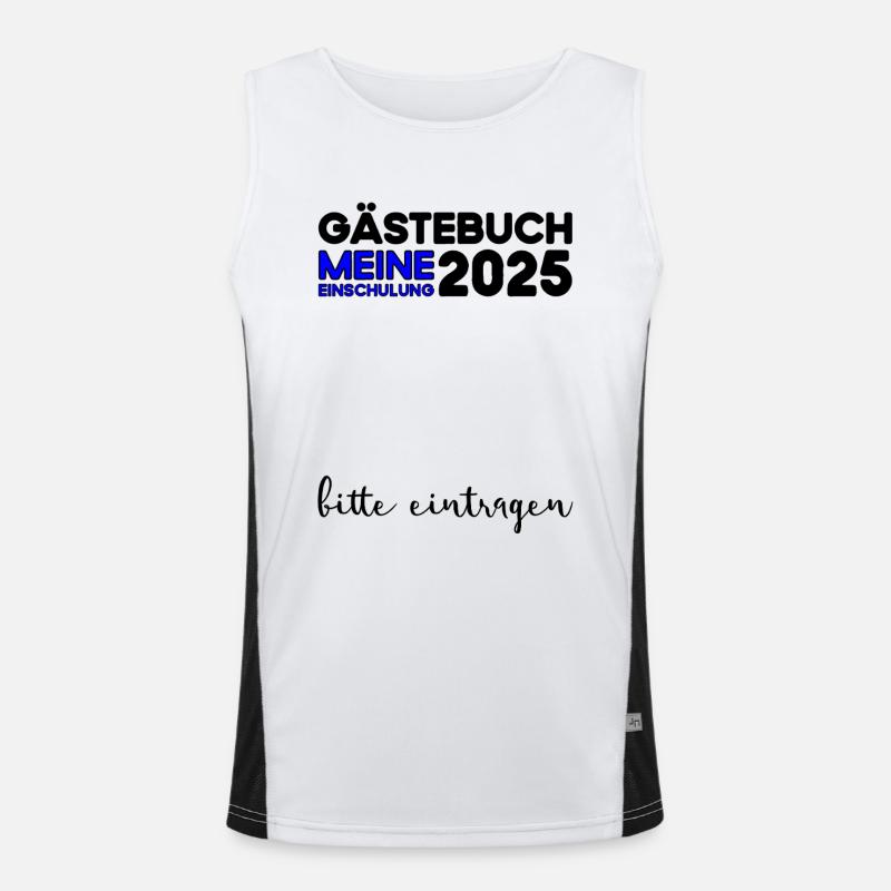 Gästebuch Einschulung 2025 Junge Mädchen Schulkind Funktionelles Kontrast-Tank Top für Männer 