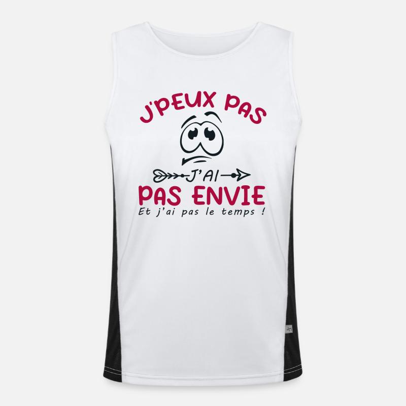 Ich kann nicht, ich will nicht Funktionelles Kontrast-Tank Top für Männer 
