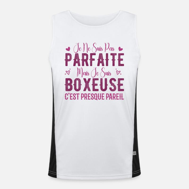 Nicht perfekt, aber ich bin ein Boxer - Boxer-Geschenk Funktionelles Kontrast-Tank Top für Männer 