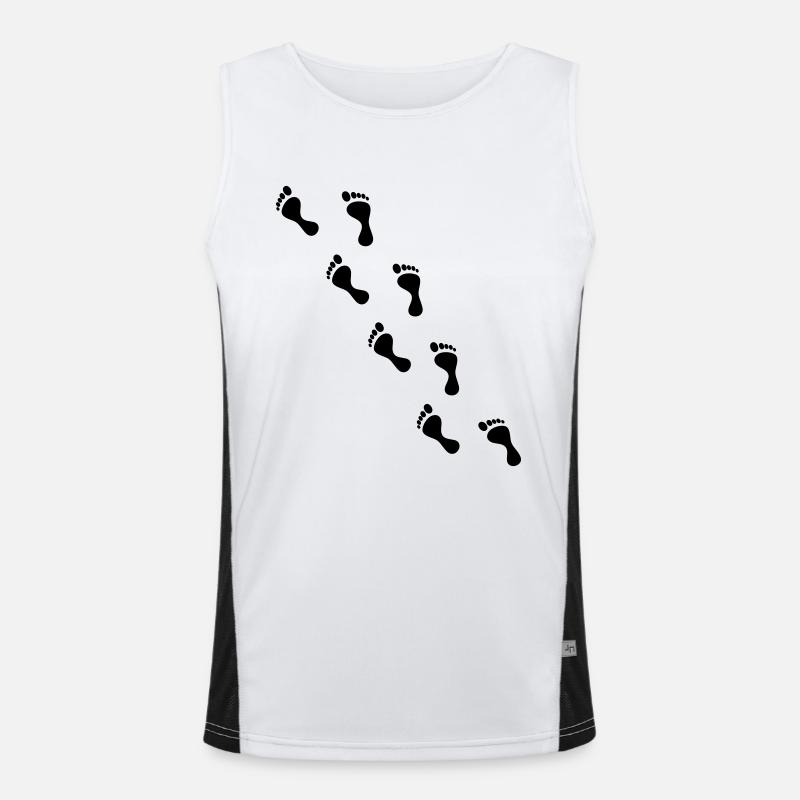 empreinte de pied Débardeur respirant contrasté Homme 