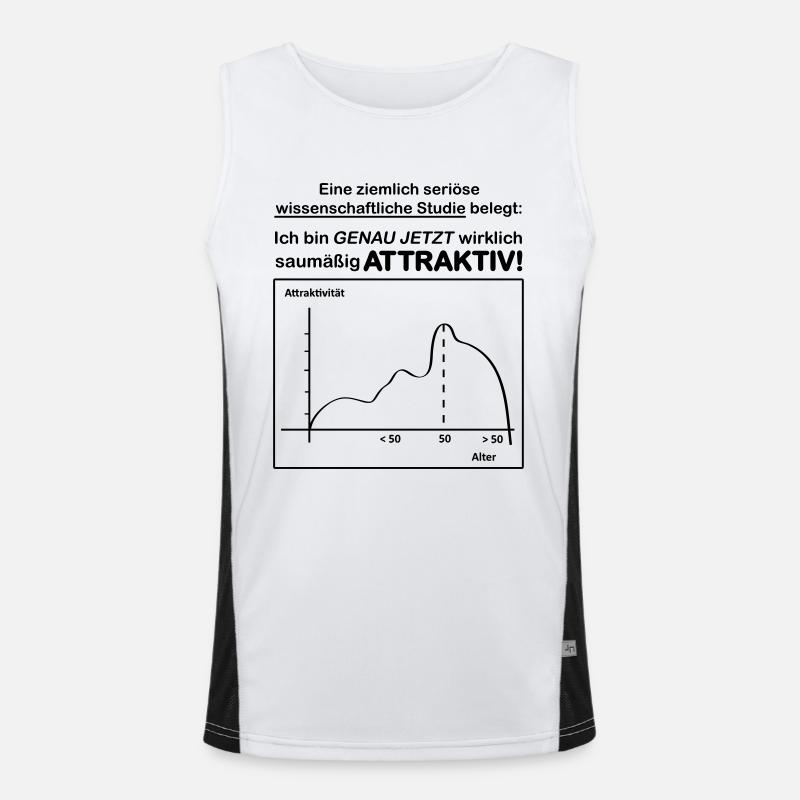 Stastik Studie 50 Funktionelles Kontrast-Tank Top für Männer 