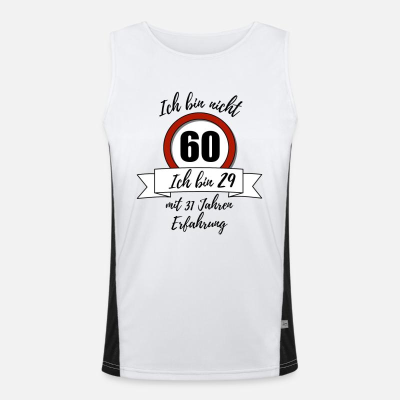 Ich bin nicht 60! Funktionelles Kontrast-Tank Top für Männer 