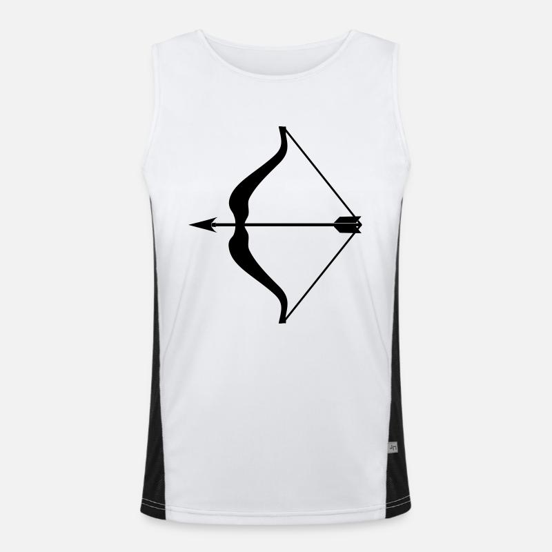 Pfeil und Bogen Funktionelles Kontrast-Tank Top für Männer 
