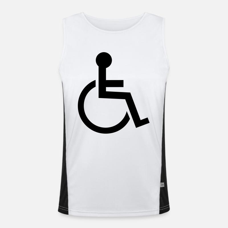 rollstuhl Funktionelles Kontrast-Tank Top für Männer 