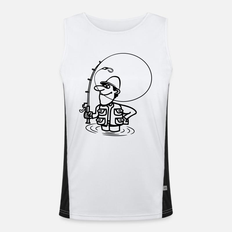 Fishing fun Men's Functional Contrast Tank Top 