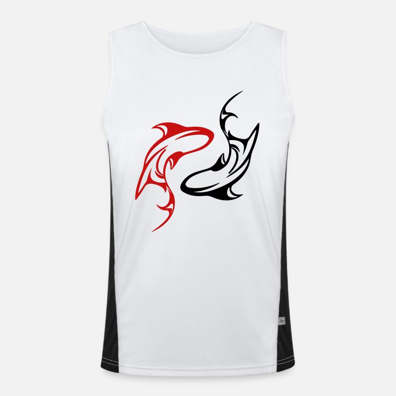 Requins - Yin Yang - Dans toutes les couleurs Vector Débardeur respirant contrasté Homme 