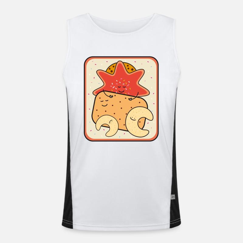 Christmas biscuit box Men's Functional Contrast Tank Top 