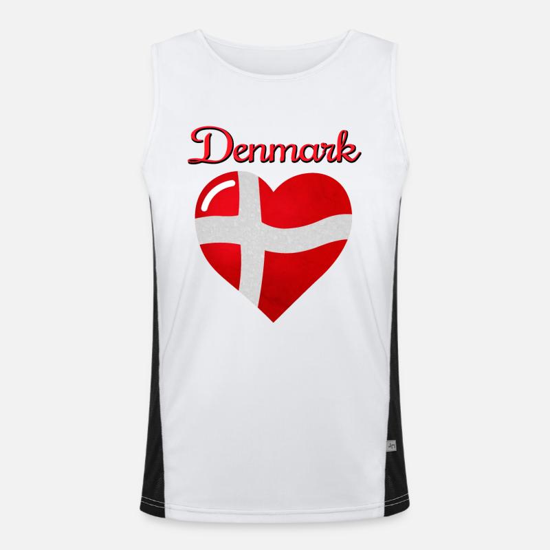 Drapeau du Danemark Débardeur respirant contrasté Homme 