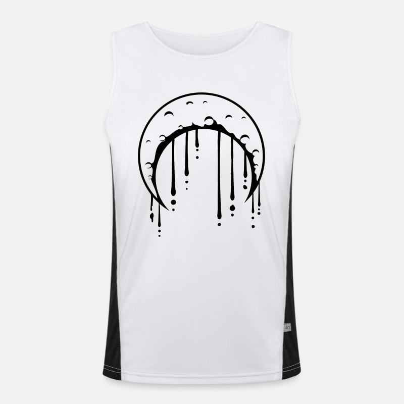 Graffiti Drops Moon Men's Functional Contrast Tank Top 