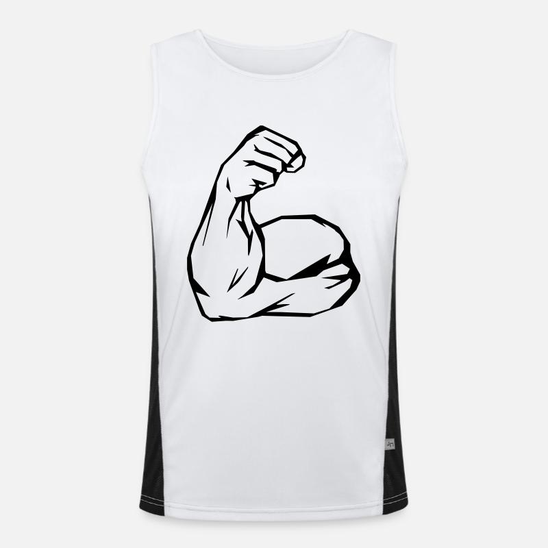 biceps Débardeur respirant contrasté Homme 