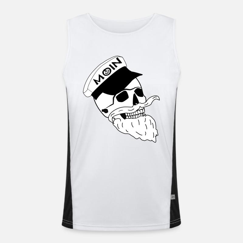 Totenkopf Moin Funktionelles Kontrast-Tank Top für Männer 