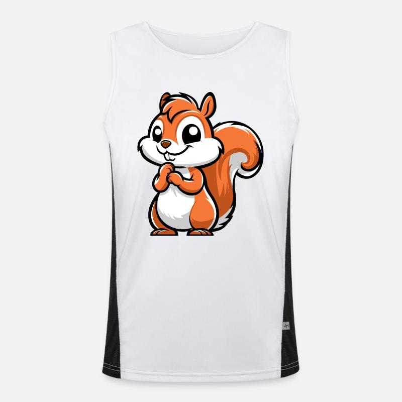 Freches kleines Eichhörnchen Funktionelles Kontrast-Tank Top für Männer 