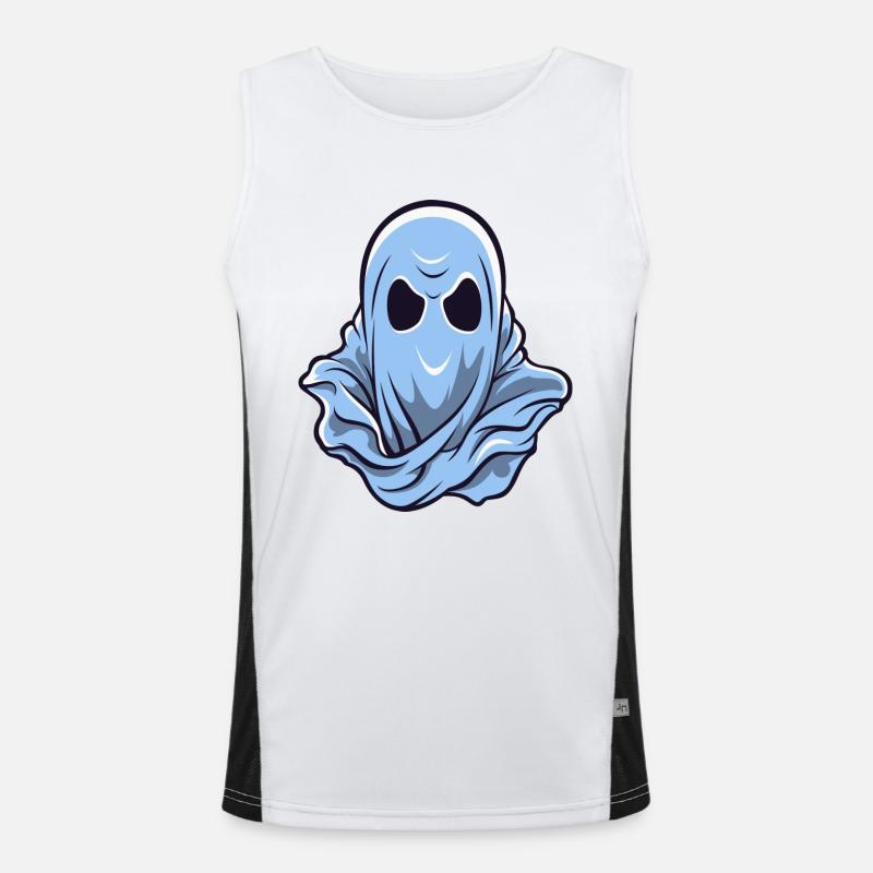 Gespenst Logo Funktionelles Kontrast-Tank Top für Männer 