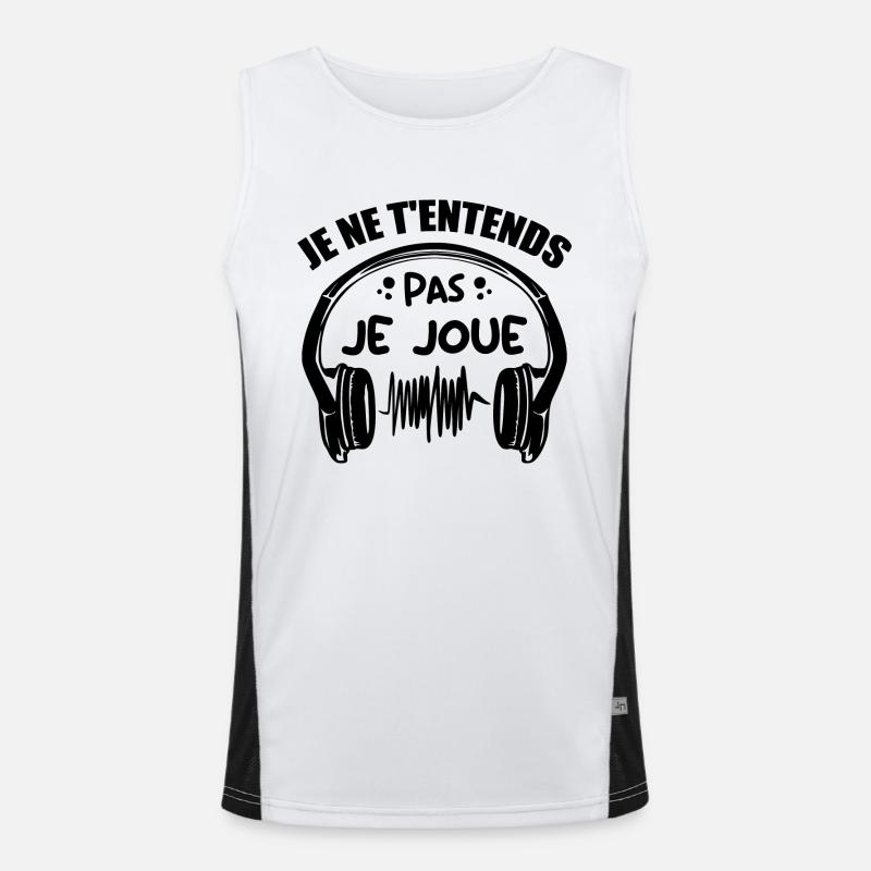 I can't hear you, I'm playing Men's Functional Contrast Tank Top 