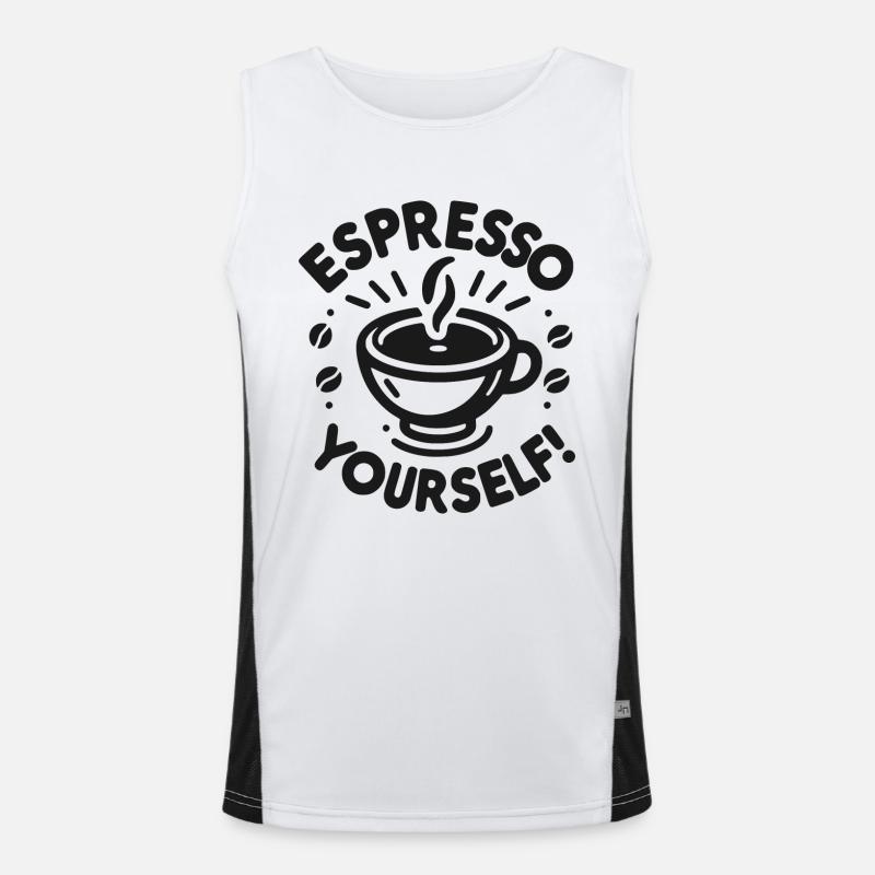 Espresso vous-même ! Débardeur respirant contrasté Homme 