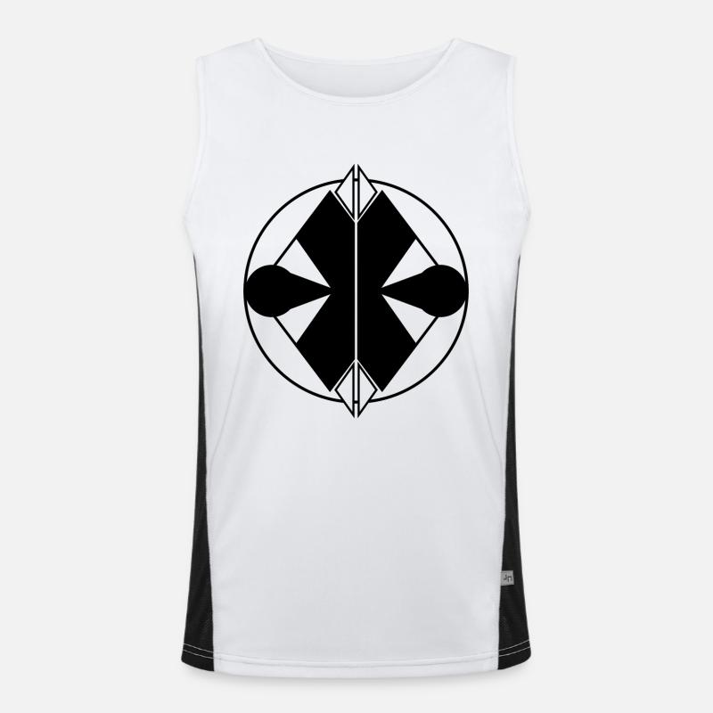 Abstract Black Logo – Minimalist Elegance Men's Functional Contrast Tank Top 