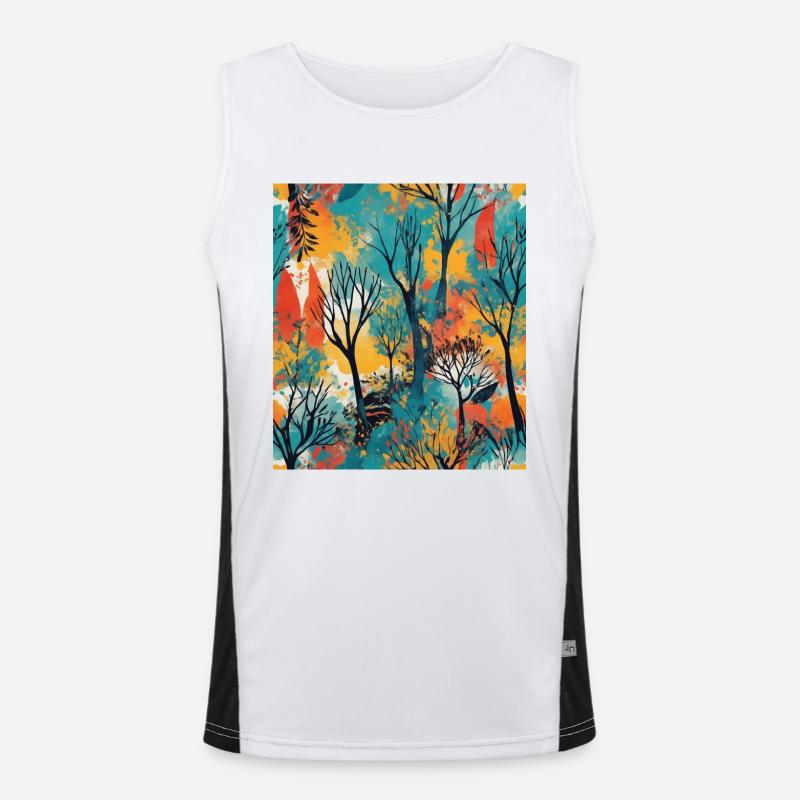 Forêt abstraite Débardeur respirant contrasté Homme 