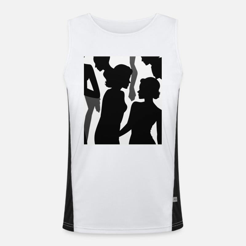 Character shadows Men's Functional Contrast Tank Top 