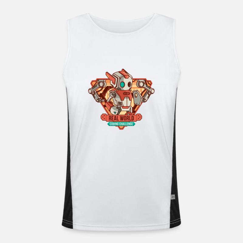 Herausforderung der Codierung in der realen Welt Funktionelles Kontrast-Tank Top für Männer 