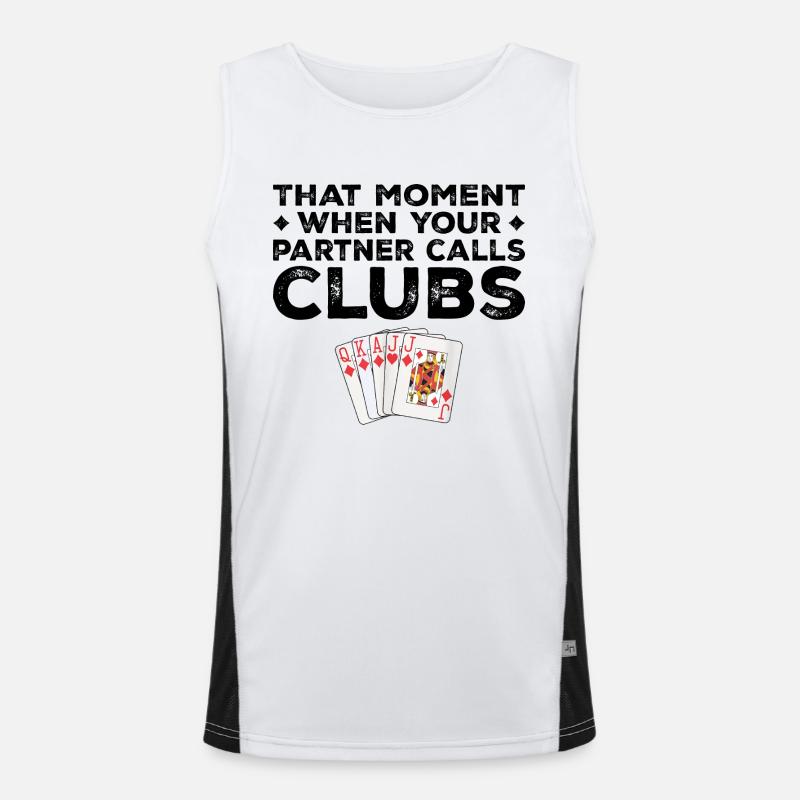 Funny Euchre Tees For Partner Euchre Card Game Men's Functional Contrast Tank Top 