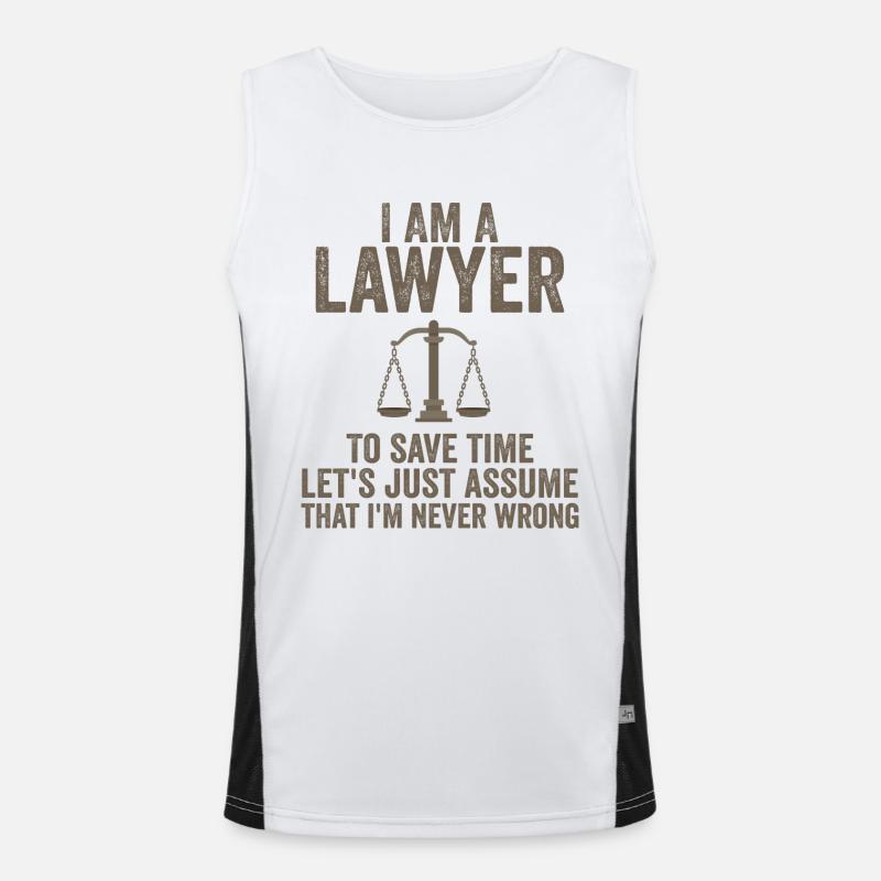 I Am A Lawyer Men's Functional Contrast Tank Top 