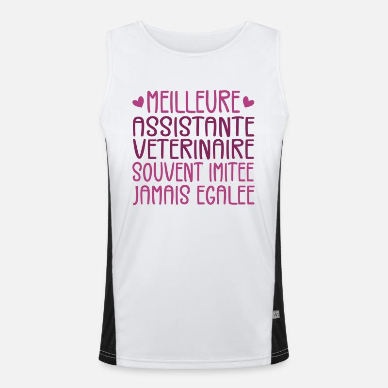 Often Imitated Best Veterinary Assistant Men's Functional Contrast Tank Top 