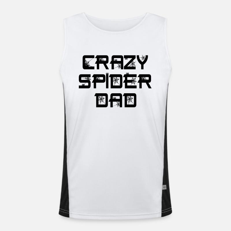 Drôle Crazy Spider Dad Pet Spider Propriétaire Débardeur respirant contrasté Homme 