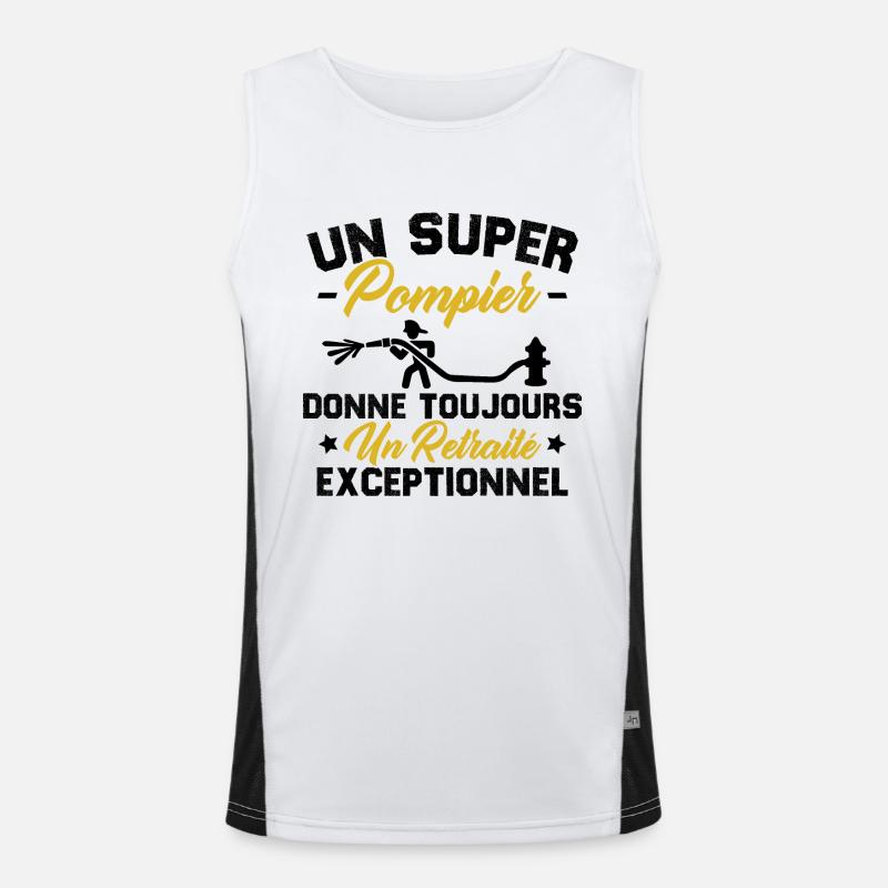 Super pompier donne toujours retraité exceptionnel Débardeur respirant contrasté Homme 