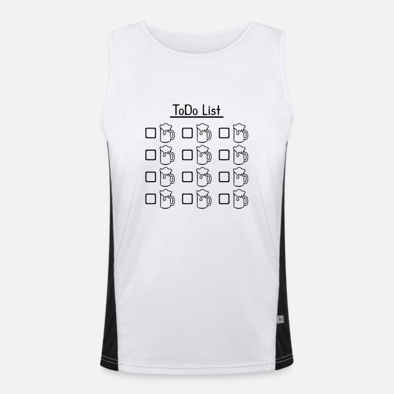 To Do List Beer Men's Functional Contrast Tank Top 