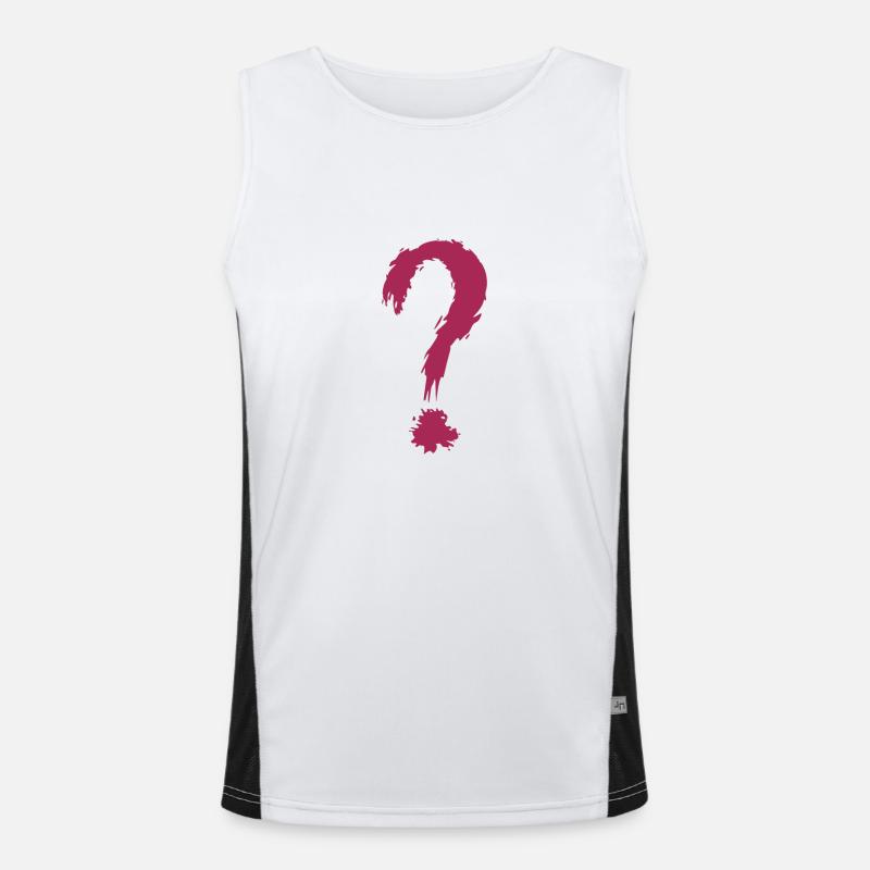 Question mark Men's Functional Contrast Tank Top 