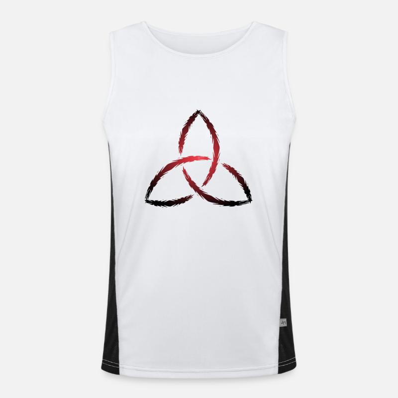 Triquetra - Keltisches Symbol Funktionelles Kontrast-Tank Top für Männer 