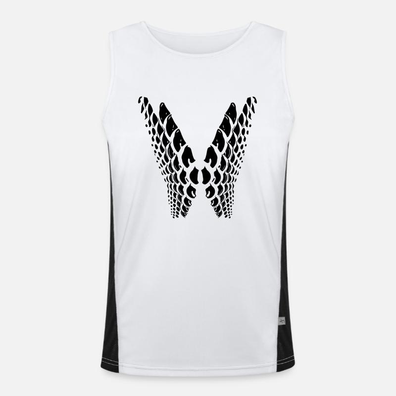 Points géométriques en forme d’aile Débardeur respirant contrasté Homme 