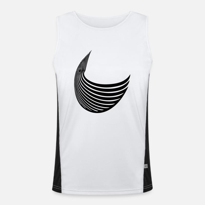 Geometric stripe wing Men's Functional Contrast Tank Top 