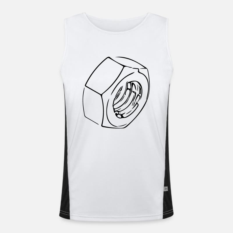 Screw nut with vintage thread Men's Functional Contrast Tank Top 
