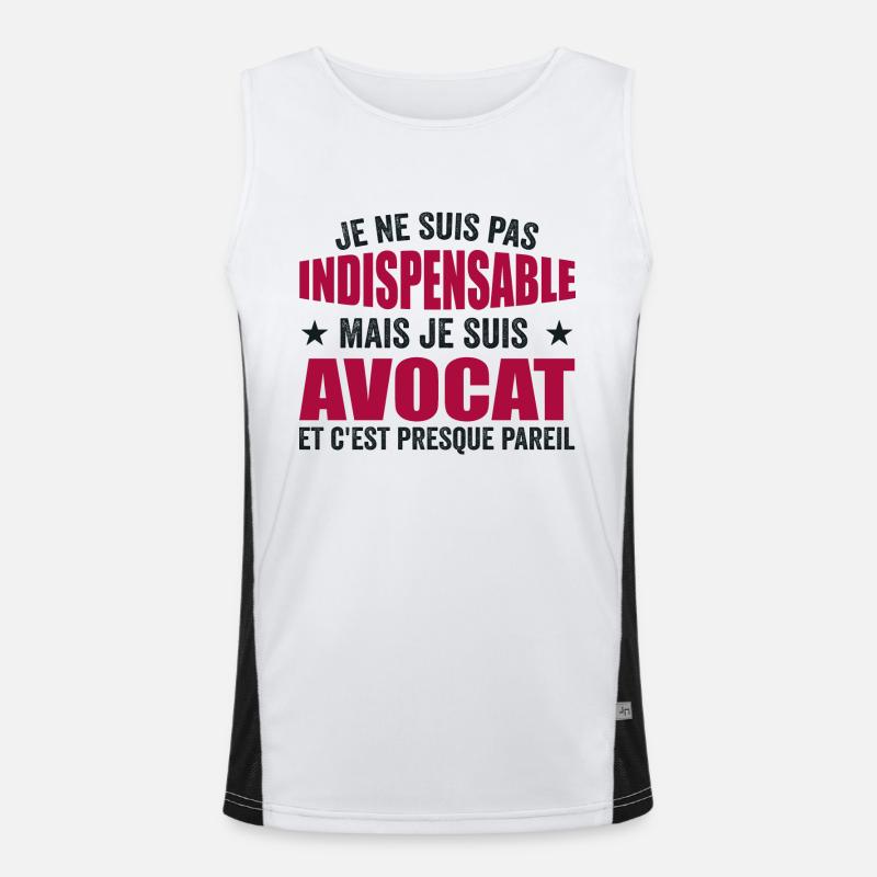 Je Ne Suis Pas Indispensable Mais Je Suis Avocat Débardeur respirant contrasté Homme 