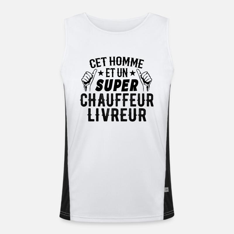 Delivery Driver Funny Gift This Delivery Man Men's Functional Contrast Tank Top 