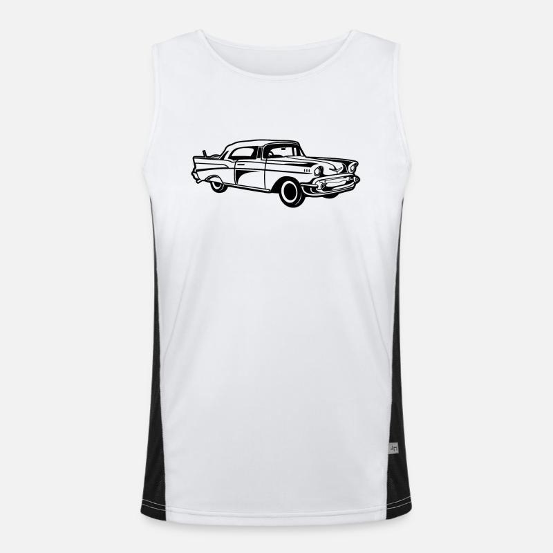 Chevy Bel Air / Oldtimer 01_black Men's Functional Contrast Tank Top 