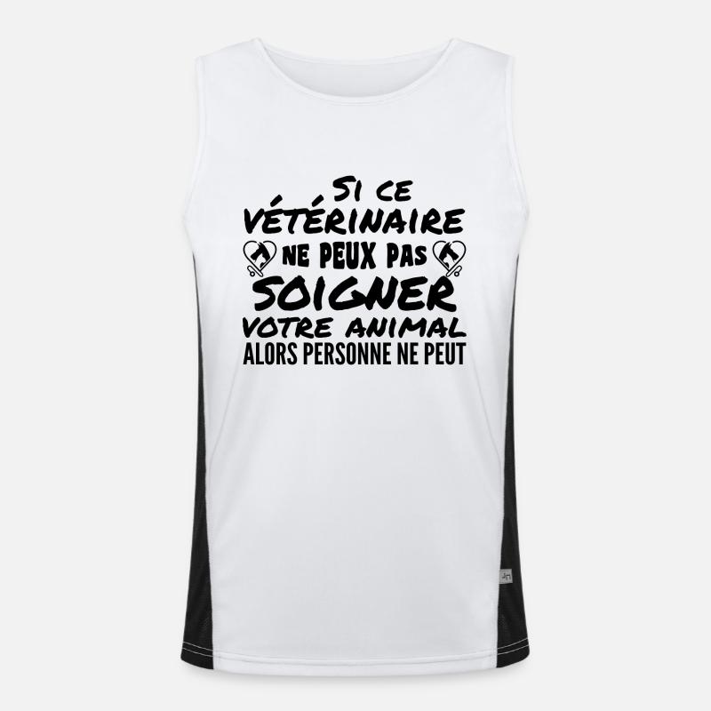 Veterinarian Gift Humor Men's Functional Contrast Tank Top 