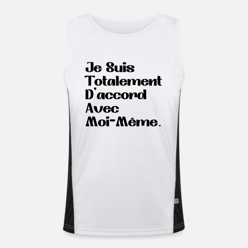 I totally agree with myself Men's Functional Contrast Tank Top 