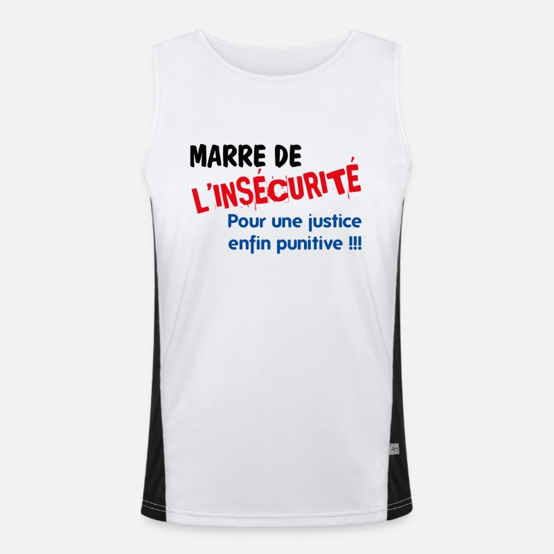 Marre de l'insécurité Débardeur respirant contrasté Homme 