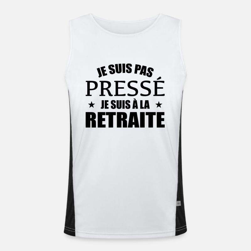 Ich habe es nicht eilig, ich bin im Ruhestand Funktionelles Kontrast-Tank Top für Männer 