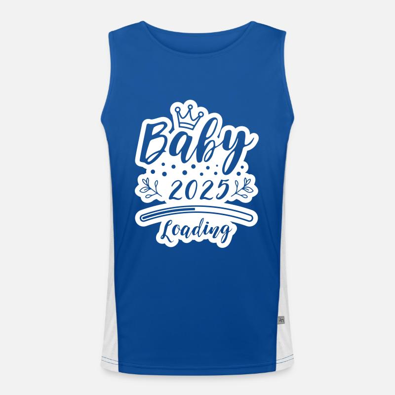 Baby 2025 Loading Spruch Funktionelles Kontrast-Tank Top für Männer 