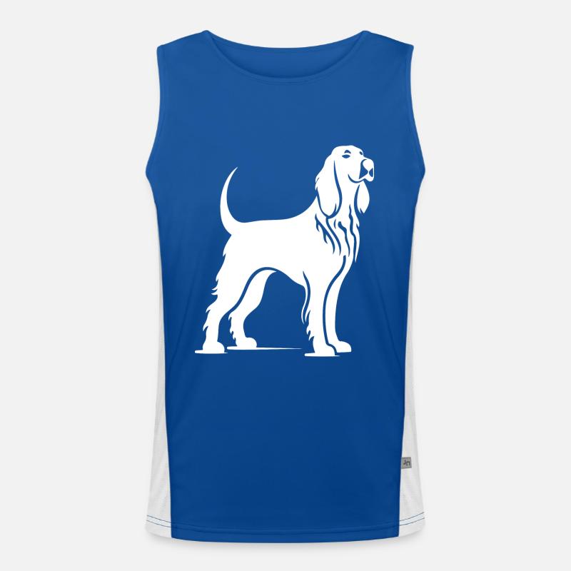 Chien de chasse afghan Silhouette Débardeur respirant contrasté Homme 