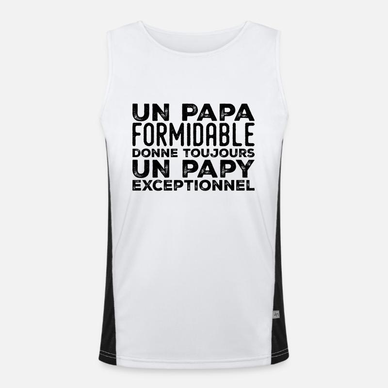 Papa formidable donne toujours papy exceptionnel Débardeur respirant contrasté Homme 