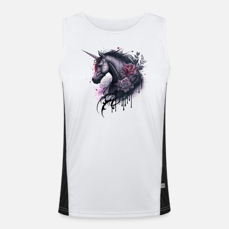 Licorne aux roses Débardeur respirant contrasté Homme 